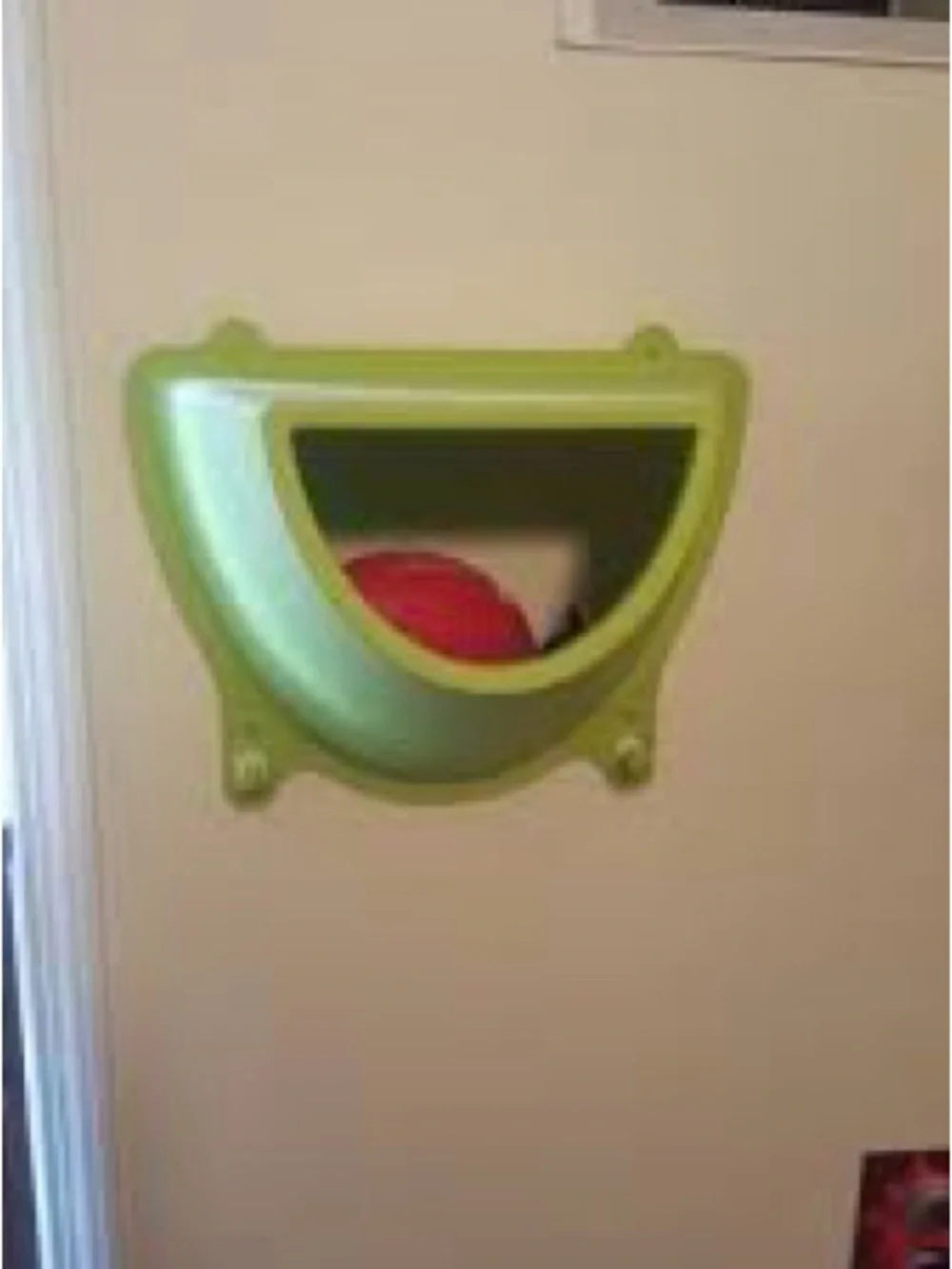 Green Plastic IKEA Cubby with hooks
